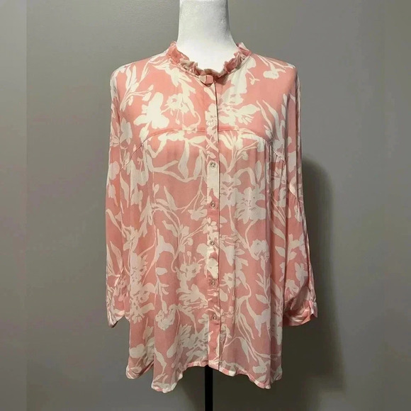 Part Two Nila Long Sleeve Ruffled Blouse Floral - Picture 3 of 16